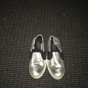 Top shop Metallic slip ons